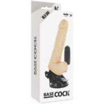 BASECOCK - VIBRADOR REALISTICO CONTROL REMOTO NATURAL 18.5 CM -O- 4CM - Imagen 4