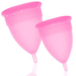 STERCUP - PACK COPA MENSTRUAL SILICONA FDA TALLA S + L ROSA - Imagen 2