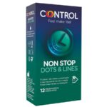 CONTROL - NONSTOP PUNTOS Y ESTRÍAS PRESERVATIVOS 12 UNIDADES