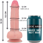 ROCKARMY - MUSTANG DILDO REALÍSTICO LIQUID SILICONE 18 CM -O- 4.14 CM