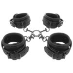 FETISH SUBMISSIVE - SET ESPOSAS MANOS Y TOBILLOS CON FORRO DE NEOPRENO