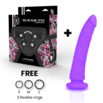 DELTA CLUB - TOYS ARNES + DILDO LILA SILICONA MEDICA 17 CM -O- 3 CM - Imagen 2