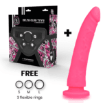 DELTA CLUB - TOYS ARNES + DILDO ROSA SILICONA MEDICA 23 CM -O- 4.5 CM - Imagen 2