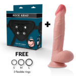 ROCKARMY - ARNÉS + DUAL DENSITY SHERMAN DILDO REALISTA 24 CM -O- 4.62 CM - Imagen 2
