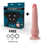 ROCKARMY - ARNÉS + DUAL DENSITY CRUSADER DILDO REALISTA 21.5 CM -O- 4.46 CM - Imagen 2
