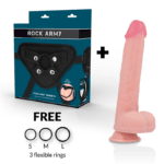 ROCKARMY - ARNÉS + LIQUID SILICONE DILDO PREMIUM KINGCOBRA 24 CM -O- 4.77 CM - Imagen 2