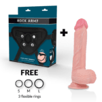 ROCKARMY - ARNÉS + LIQUID SILICONE DILDO PREMIUM SPITFIRE 21 CM -O- 4.62 CM - Imagen 2