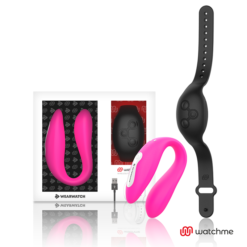 img_99120_d97e0a635595f8ad13c0ddba085acc06_1.png WEARWATCH - VIBRADOR DUAL TECHNOLOGY WATCHME FUCSIA /AZABACHE - Imagen 1